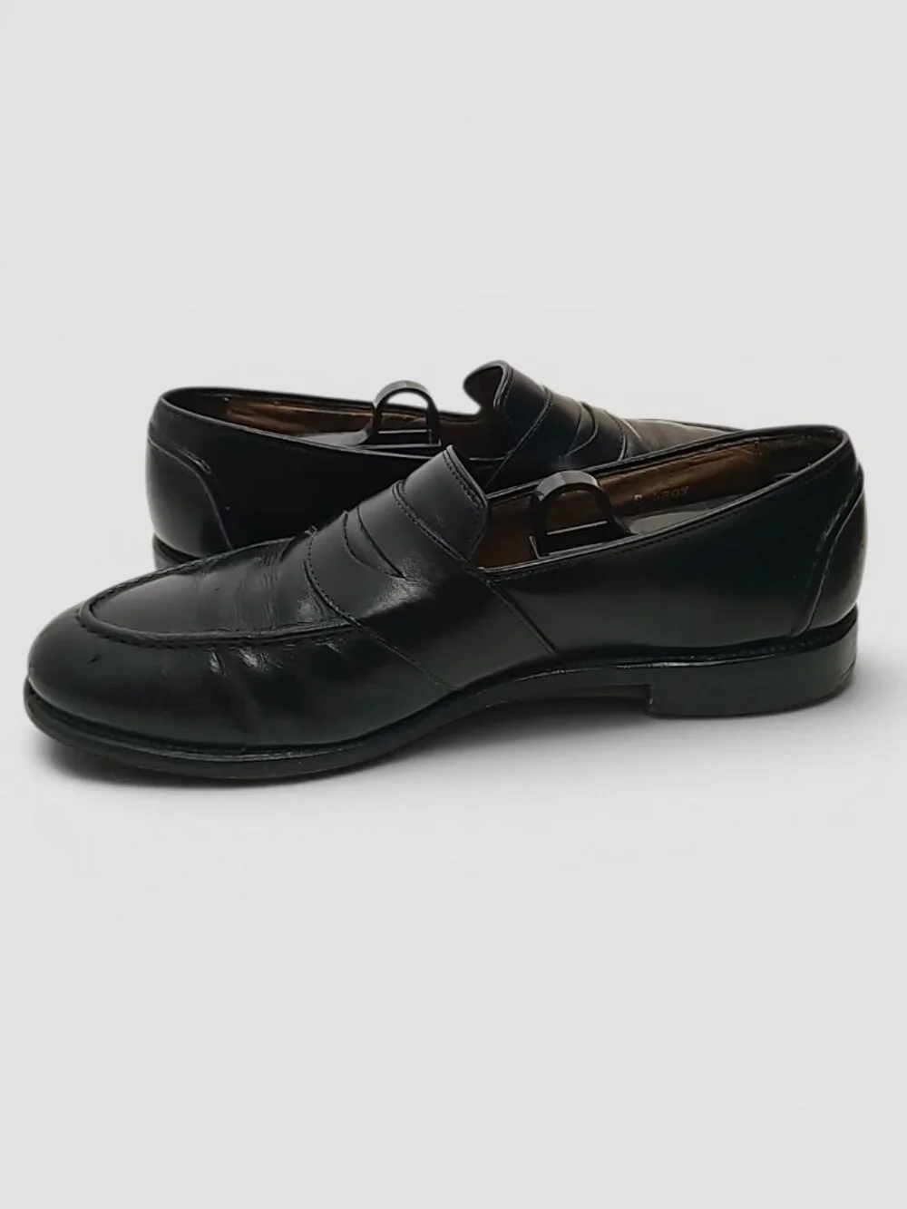 Allen Edmonds Black Leather Slip On Loafers 9 D